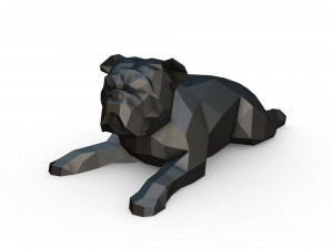 English bulldog lying 3D Принт Модель