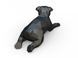 English bulldog lying Modèles 3D en vedette