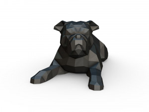English bulldog lying Modèles 3D en vedette