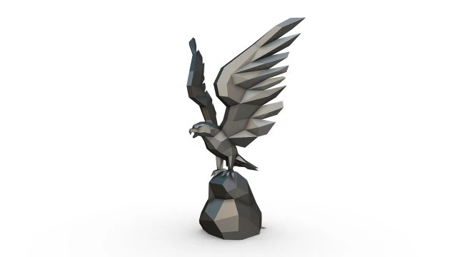 Eagle figure 3D Print Model .c4d .max .obj .3ds .fbx .stl .blend