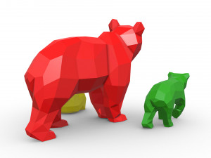 Bear family Modelo de impresión 3D