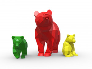 Bear family Modelo de impresión 3D