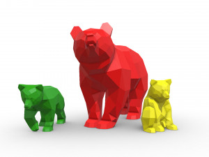 Bear family Modelo de impresión 3D