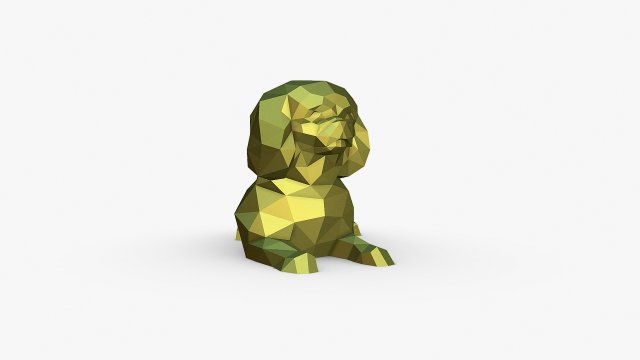 Pekingese figure 3Dプリントモデル .c4d .max .obj .3ds .fbx .stl .blend 