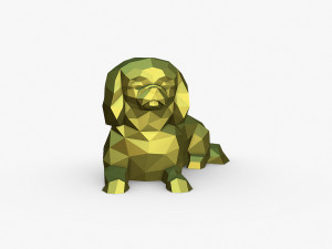 Pekingese figure 3Dプリントモデル