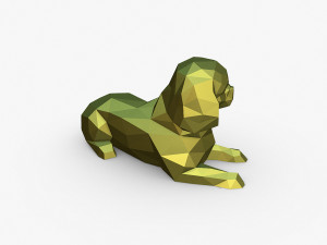 Pekingese figure 3Dプリントモデル