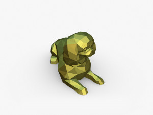 Pekingese figure 3Dプリントモデル
