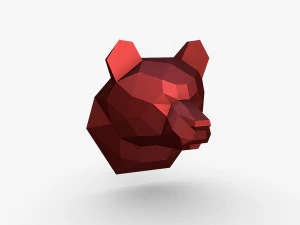 Głowa niedźwiedzia Model do druku 3D