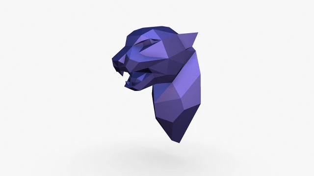 Cheetah head 3D Print Model .c4d .max .obj .3ds .fbx .stl .blend