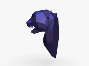 Cheetah head 3D Print Model