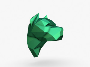 Pitbull head 3D Print Model