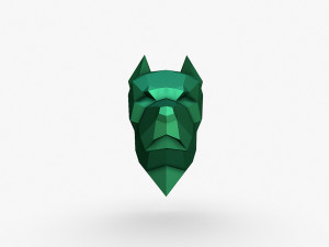 Pitbull head 3D Print Model