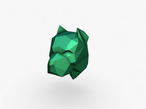 Pitbull head 3D Print Model