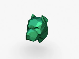 Pitbull head 3D Print Model