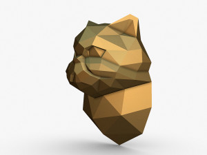 Persian cat head 3D Print Model