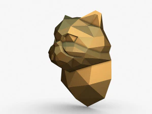 Persian cat head 3D Print Model