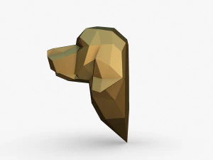 Golden retriever head 3D Print Model