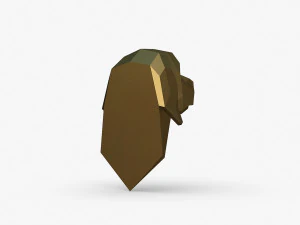 Golden retriever head 3D Print Model