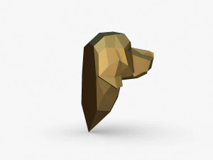 Golden retriever head 3D Print Model