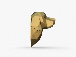 Golden retriever head 3D Print Model