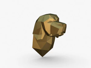 Golden retriever head 3D Print Model
