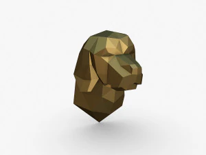 Golden retriever head 3D Print Model