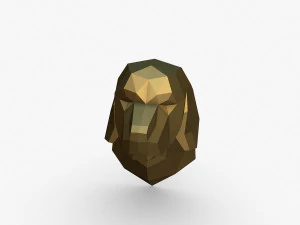 Golden retriever head 3D Print Model