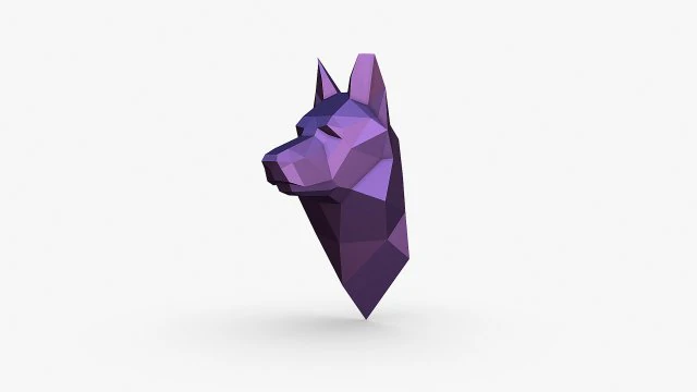 German shepherd head 3D Print Model .c4d .max .obj .3ds .fbx .stl .blend