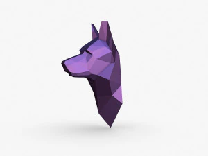 German shepherd head 3D Print Model