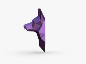 German shepherd head 3D Print Model
