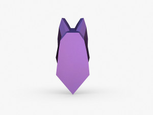 German shepherd head Model Cetak 3D