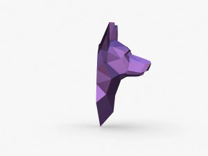 German shepherd head 3D Print Model