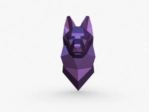 German shepherd head 3D Print Model