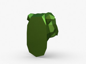 English bulldog head 3D Print Model