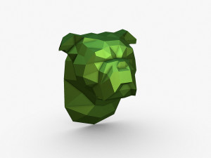 English bulldog head 3D Print Model