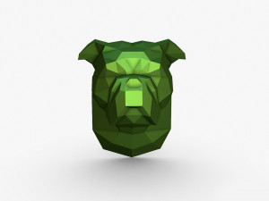 English bulldog head 3D Print Model