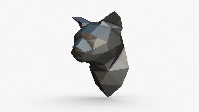 Cat head 3Dプリントモデル .c4d .max .obj .3ds .fbx .stl .blend 