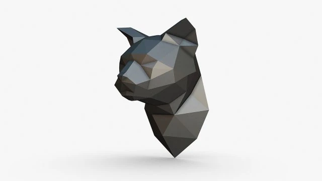 猫头 3D 打印模型 .c4d .max .obj .3ds .fbx .stl .blend 