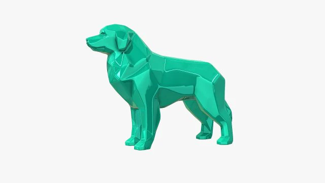 Pyrenean Mountain dog 3D Print Model .c4d .max .obj .3ds .fbx .stl .blend 