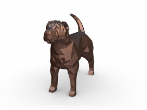 Shar pei dog 3D-Druckmodell