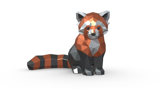 Red panda 3D प्रिंट मॉडल .c4d .max .obj .3ds .fbx .stl .blend 