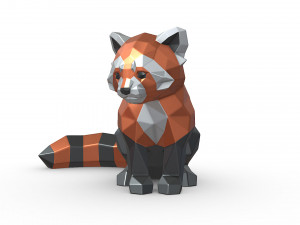 Red panda 3D प्रिंट मॉडल