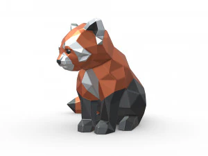 小熊猫 3D 打印模型