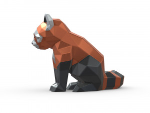Red panda 3D प्रिंट मॉडल