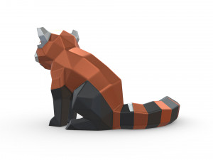 Red panda 3D प्रिंट मॉडल
