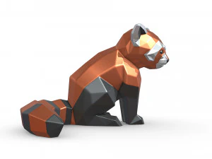 小熊猫 3D 打印模型