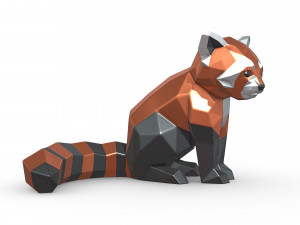 Red panda 3D प्रिंट मॉडल