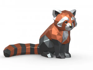 小熊猫 3D 打印模型