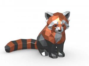 小熊猫 3D 打印模型