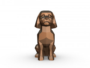 Mini Goldendoodle dog Modelo de impresión 3D